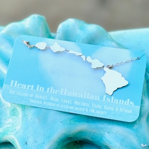 Hawaii State Necklace official Miss Hawaii USA 14kgf or Sterling Silver Original Hawaiian Islands Necklace image 2