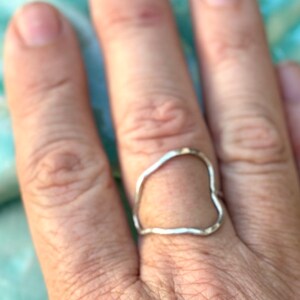 Kauai Outline Ring 14K gf or Sterling Silver Island Ring image 4