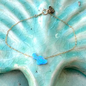 Maui Sky Opal Bracelet or Anklet made in sterling silver or 14kgf