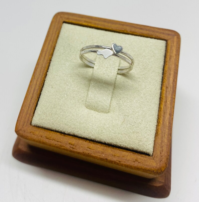 Mini Heart Maui Ring Set Sterling silver