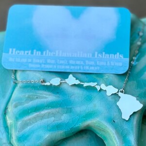 Hawaii State Necklace official Miss Hawaii USA 14kgf or Sterling Silver Original Hawaiian Islands Necklace image 9