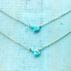 Maui Ocean Opal Necklace made in sterling silver or 14kgf