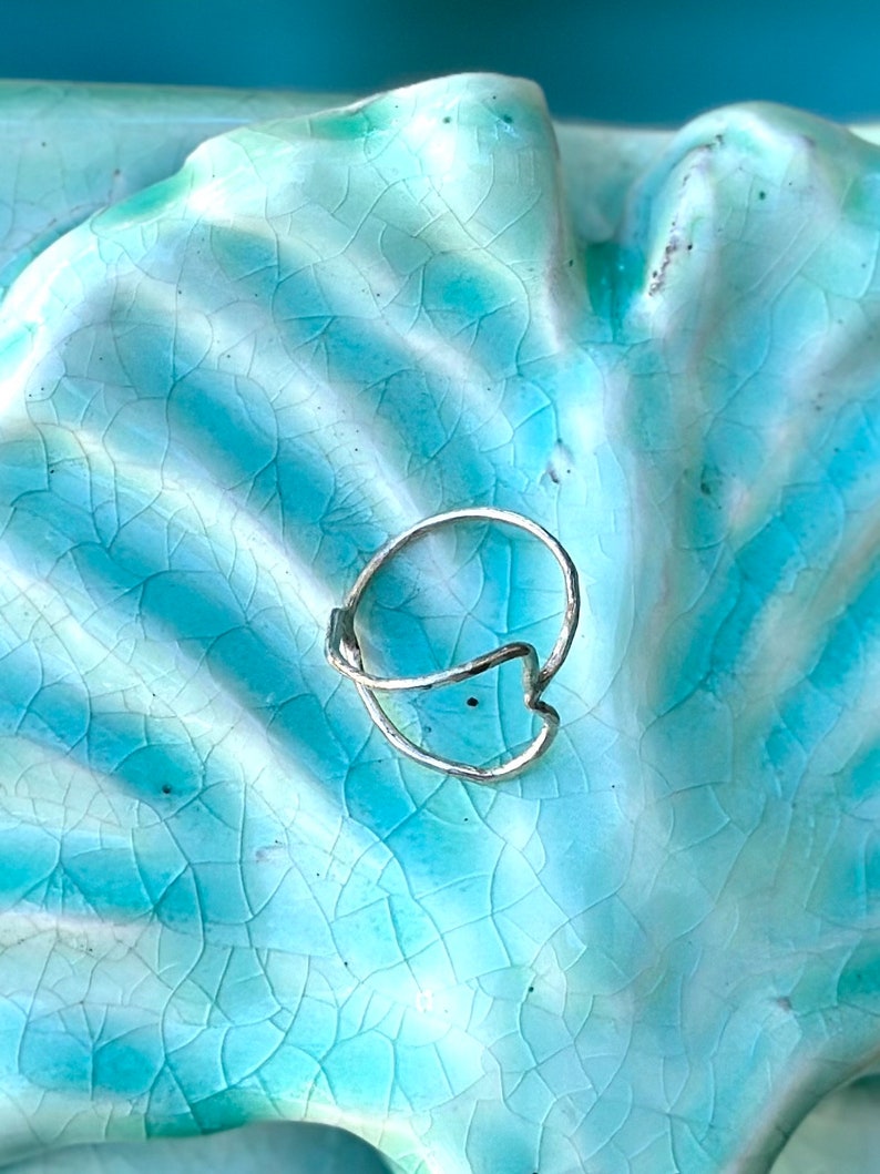 Kauai Outline Ring 14K gf or Sterling Silver Island Ring image 3