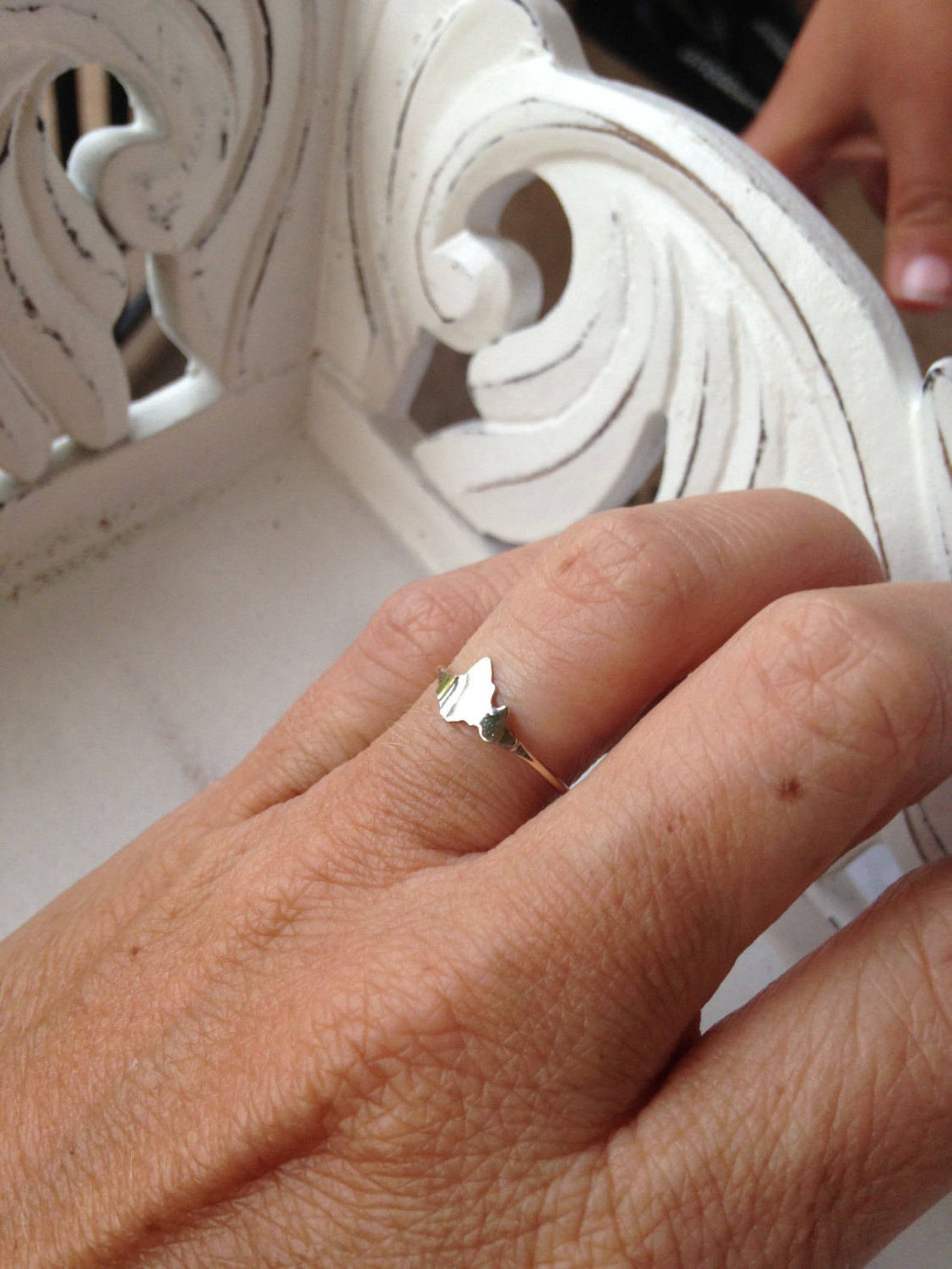Oahu Ring Dainty Island in Sterling or 14K Gf Etsy