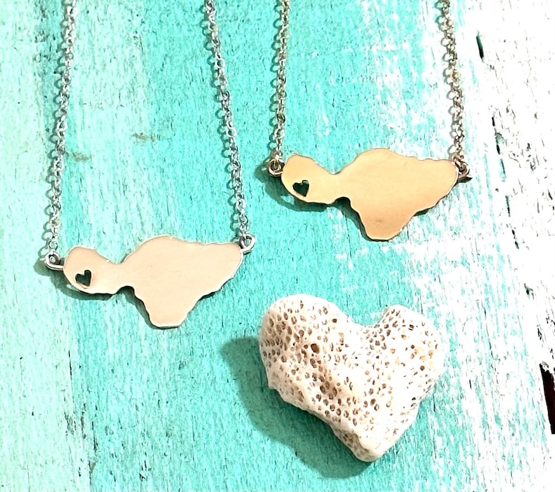 Heart In Lahaina, Maui A Special place in our hearts with this even more meaningful piece in sterling silver or 14Kgf image 6