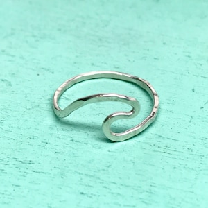 Wave Ring • Sterling Silver or 14k gf