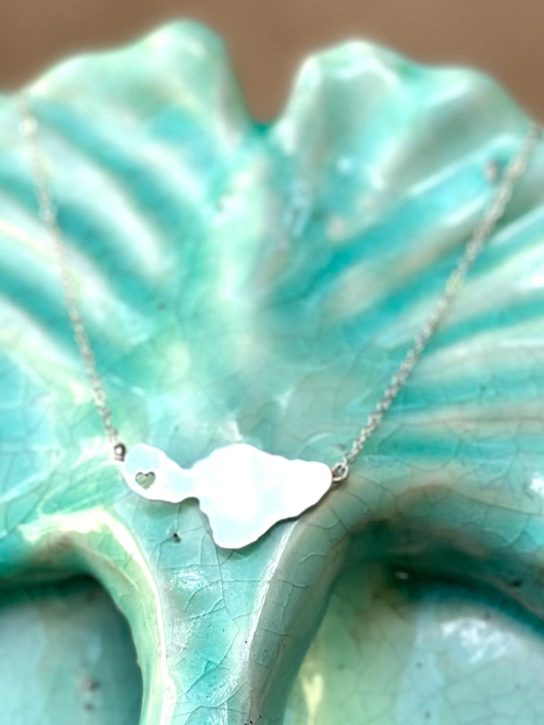 Heart In Lahaina, Maui A Special place in our hearts with this even more meaningful piece in sterling silver or 14Kgf image 2