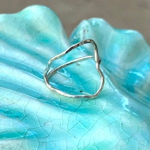 Kauai Outline Ring 14K gf or Sterling Silver Island Ring image 1