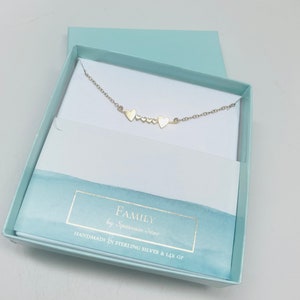 Family of Six Family Hearts Necklace • Sterling Silver or 14kgf Necklace