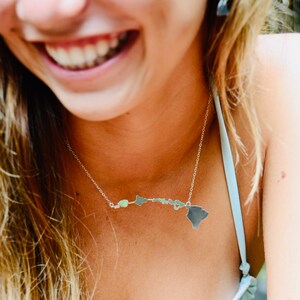 Heart in Maui Hawaiian Islands Necklace-state of Hawaii Necklace in ...