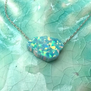 Kauai Ocean Opal Hawaiian Island Necklace Sterling Silver or 14kgf image 3