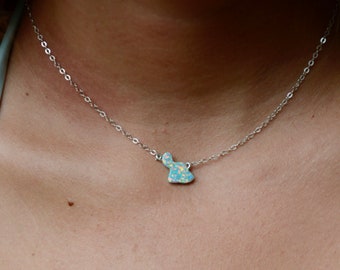 Maui Opal Necklace made in sterling silver or 14kgf