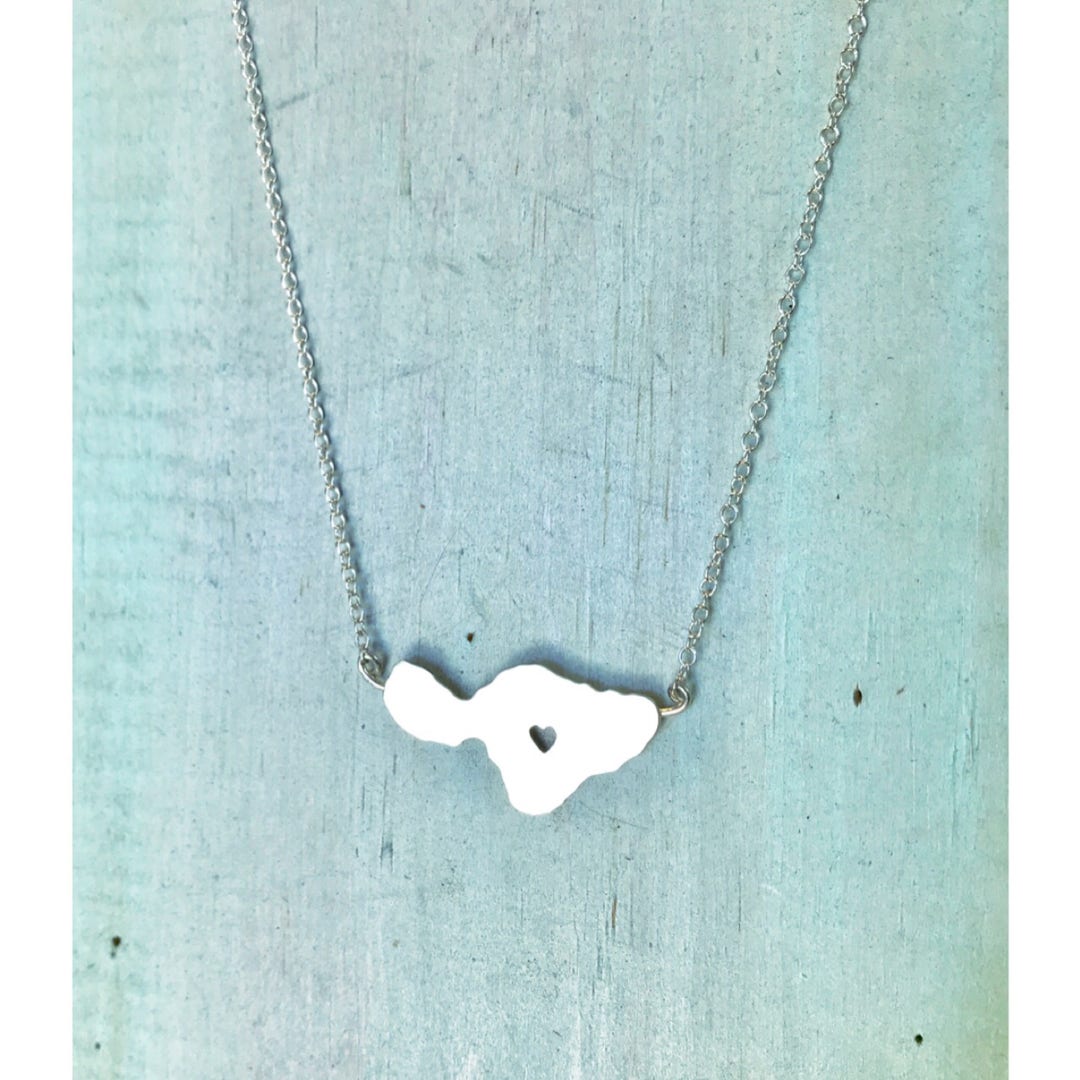 Heart in Maui Necklace Sterling Silver or 14K Gf by Sparrow Seas - Etsy