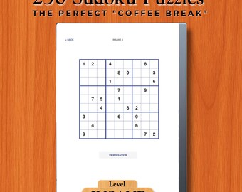 250 szalonych sudoku dla reMarkable 2 | Ekstremalne łamigłówki liczbowe w formacie PDF (E-Ink)