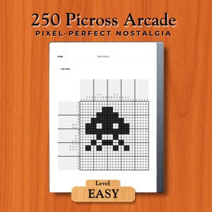250 Retro Picross dla reMarkable 2 | Nonogram Griddlers Interaktywny tablet PDF E-Ink