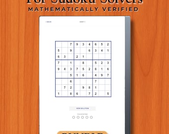 1000 Hyperlinked Sudoku Puzzles for reMarkable 2 Paper Pro