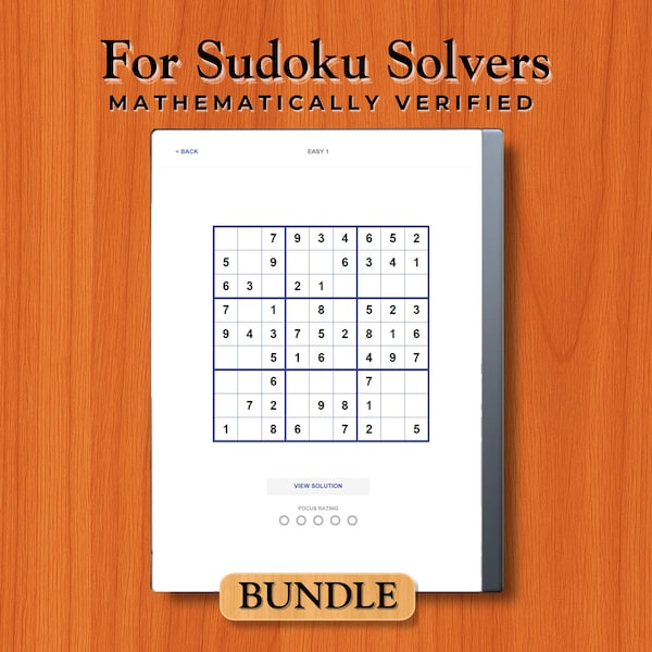 1000 Sudoku con collegamenti ipertestuali per reMarkable 2 Paper Pro