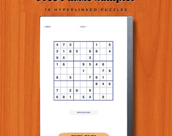 Free 10 Hyperlinked Puzzles Sampler for reMarkable 2 Paper Pro