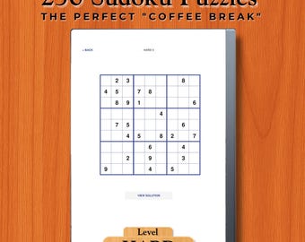 250 trudnych sudoku dla reMarkable 2 | Interaktywne łamigłówki liczbowe dla ekspertów w formacie PDF E-Ink
