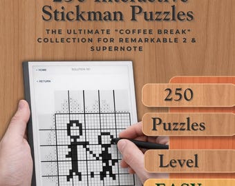 250 Retro-Picross-Nonogramme für reMarkable 2 Paper Pro