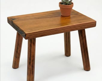 Taburete de ducha de madera de pino: banco de esquina para baño, reposapiés para spa