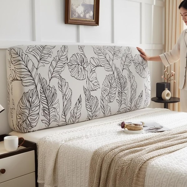 Jacquard retro bed hoofdeinde hoes elastisch all-inclusive hoes gezellige slaapkamer decor beschermer rugleuning