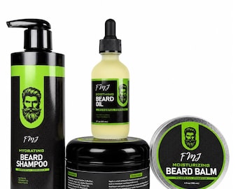 Beard Kit for Men | Shampoo, Leave-In Conditioner, Oil & Balm | Mens Grooming Gift