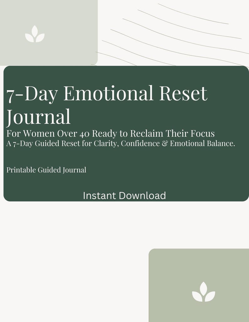 30 Day Mindset Reset Journal. Printable Reflection Workbook for Women ...