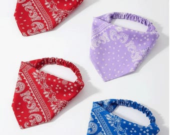 Pañuelo triangular bohemio para la cabeza, elegante diadema para mujer, ajustable, tejido ligero para la nieve, para uso informal.