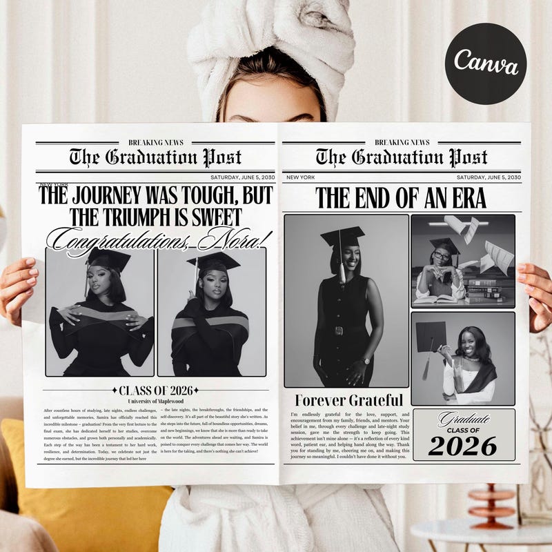 Newspaper Theme Invites - Etsy