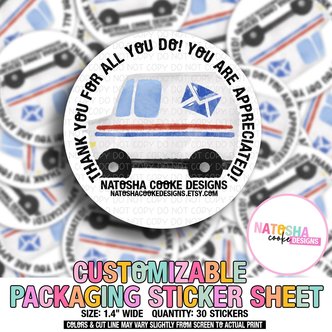 Usps Package Sticker USPS Round Customizable | Packaging Sticker Sheet | Packaging Labels ...