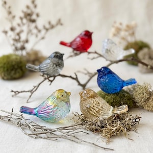 ガラスの鳥の置物 - Etsy 日本