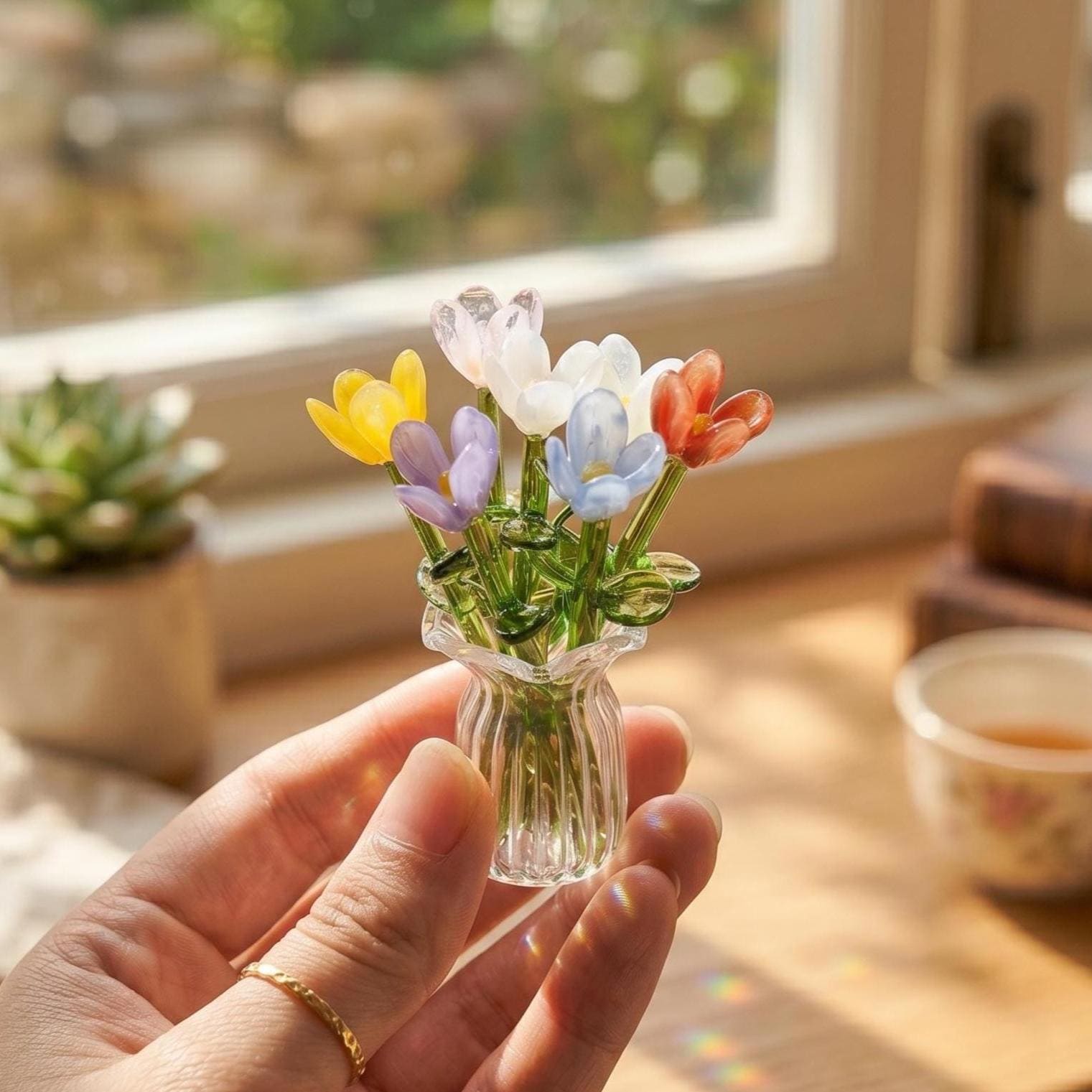 ミニガラスの花 - Etsy 日本