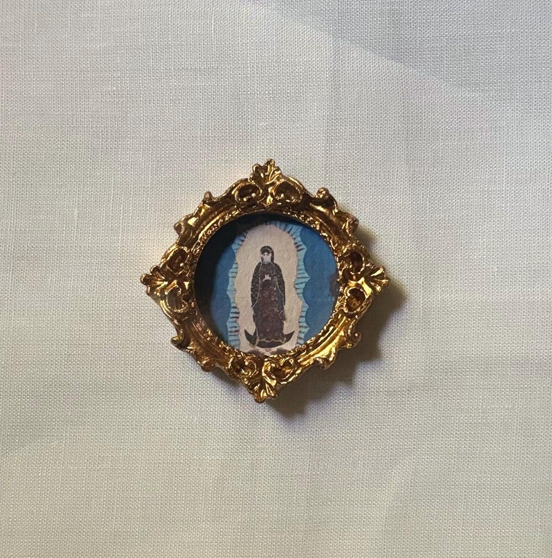 Mini Our Lady of Guadalupe Gold Frame Decor | Catholic Fine Art Prints ...