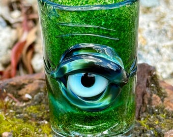 Experiment Green/Xenomorph Evil Eye Ward Shot Glass