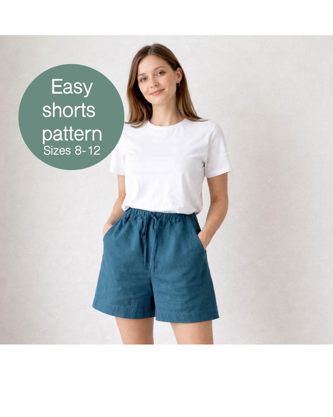 Shorts Pattern Draft Elastic Waist Shorts Sewing Pattern | Easy DIY Shorts I Sizes 8-12 - Etsy