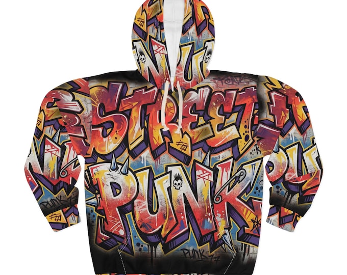 Street Punk Graffiti Hoodie | All-Over Print