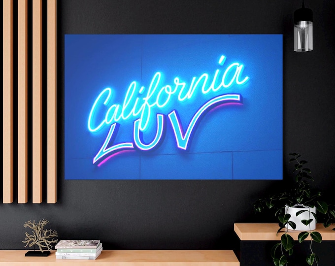 California Luv Neon Sign Canvas