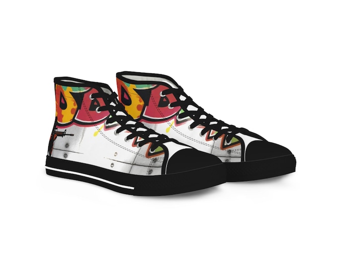 Colorful Graffiti Soldier High Top Sneakers | Men's High Top Sneakers