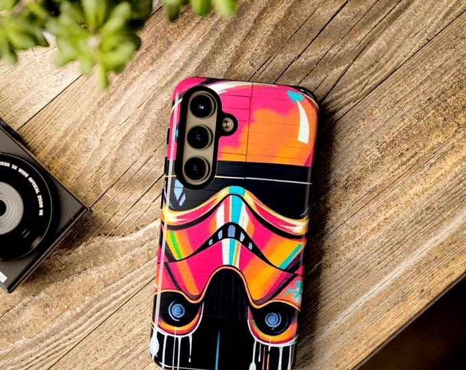 Graffiti Stormtrooper Phone Case | Dual-Layer Protective Cover (Glossy/Matte)