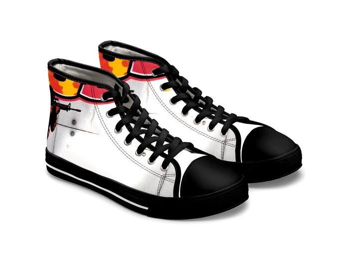 Graffiti Soldier High Top Sneakers | Women's Canvas Streetwear Shoes