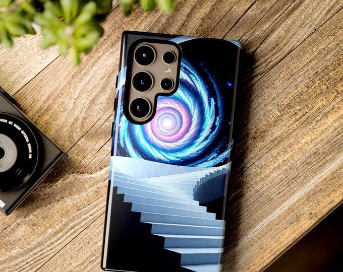 Galaxy Spiral Staircase phone case | cosmic vortex iPhone case