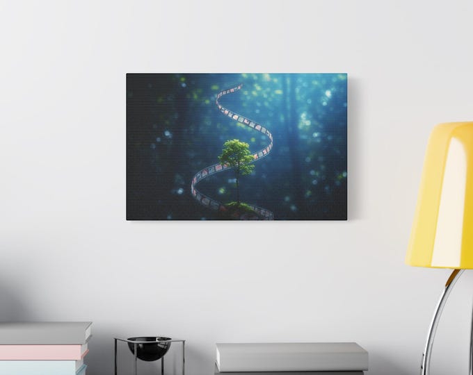 Spiral Filmstrip Tree Canvas