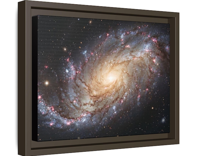 Spiral Galaxy Space Nebula Matte Canvas Framed | Galaxy Wall Art
