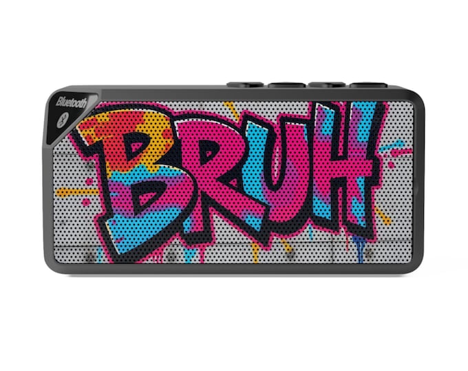 Bruh Graffiti Bluetooth Speaker | Colorful Street Art Portable Speaker