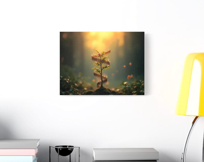 Film Reel Spiral Seedling Canvas