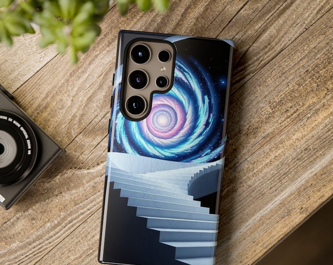 Galaxy Spiral Staircase phone case | cosmic vortex iPhone case