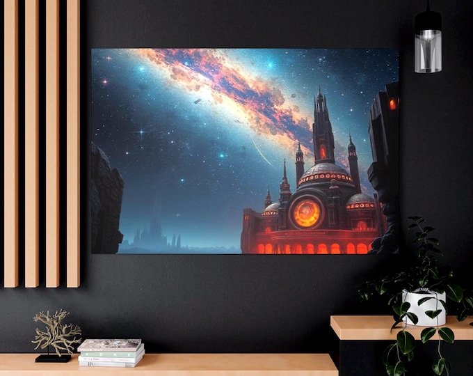 Celestial Cityscape Canvas