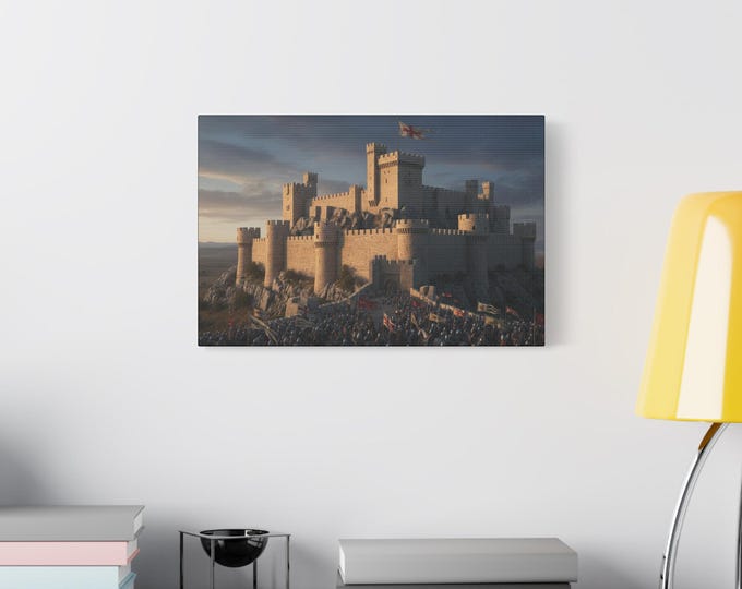 Medieval Castle Siege Matte Canvas
