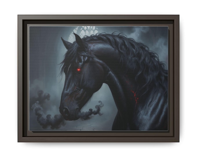 Dark Phantom Horse Matte Canvas